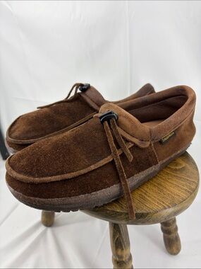 Authentic Steger Scout Handcrafted Moosehide Leather Moccasins Slippers, Mens 11